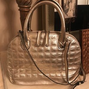 Tignanello Gold Quilted Dome w/Crossbody Strap